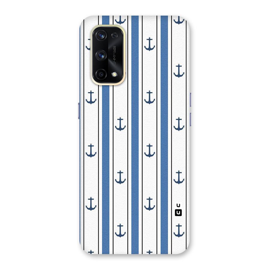 Anchor Stripe Lines Glass Back Case for Realme X7 Pro