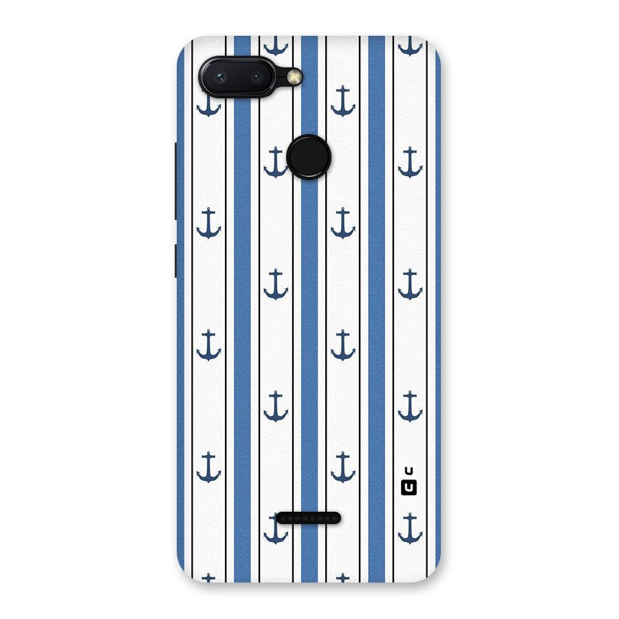 Anchor Stripe Lines Back Case for Redmi 6