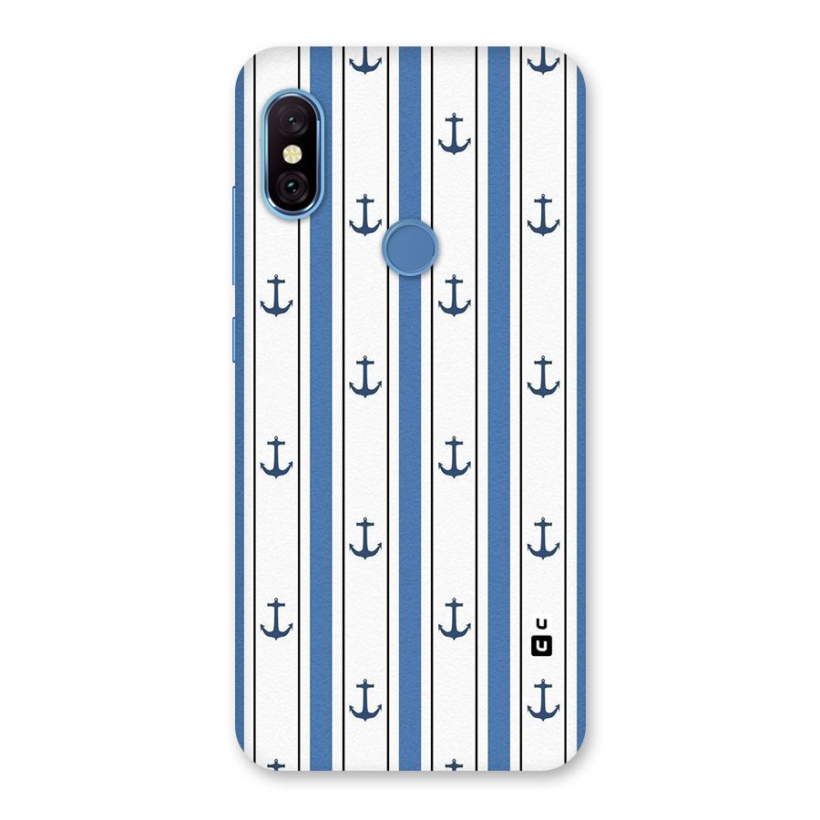 Anchor Stripe Lines Back Case for Redmi Note 6 Pro