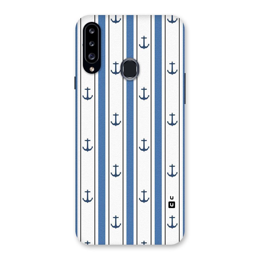 Anchor Stripe Lines Back Case for Samsung Galaxy A20s