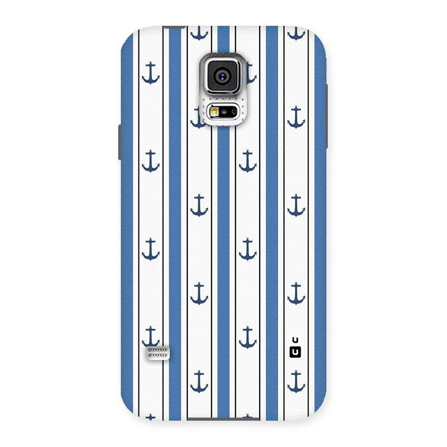 Anchor Stripe Lines Back Case for Samsung Galaxy S5