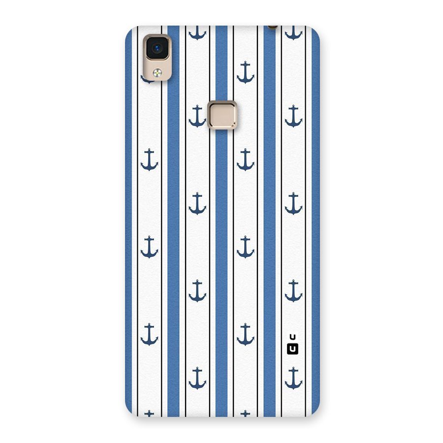 Anchor Stripe Lines Back Case for V3 Max