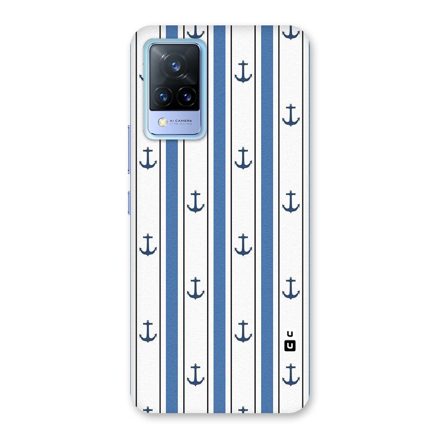 Anchor Stripe Lines Back Case for Vivo V21 5G