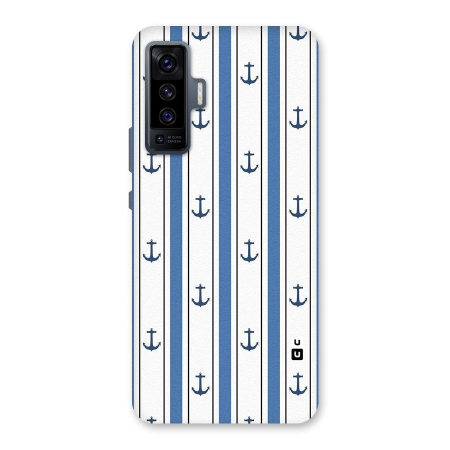 Anchor Stripe Lines Back Case for Vivo X50