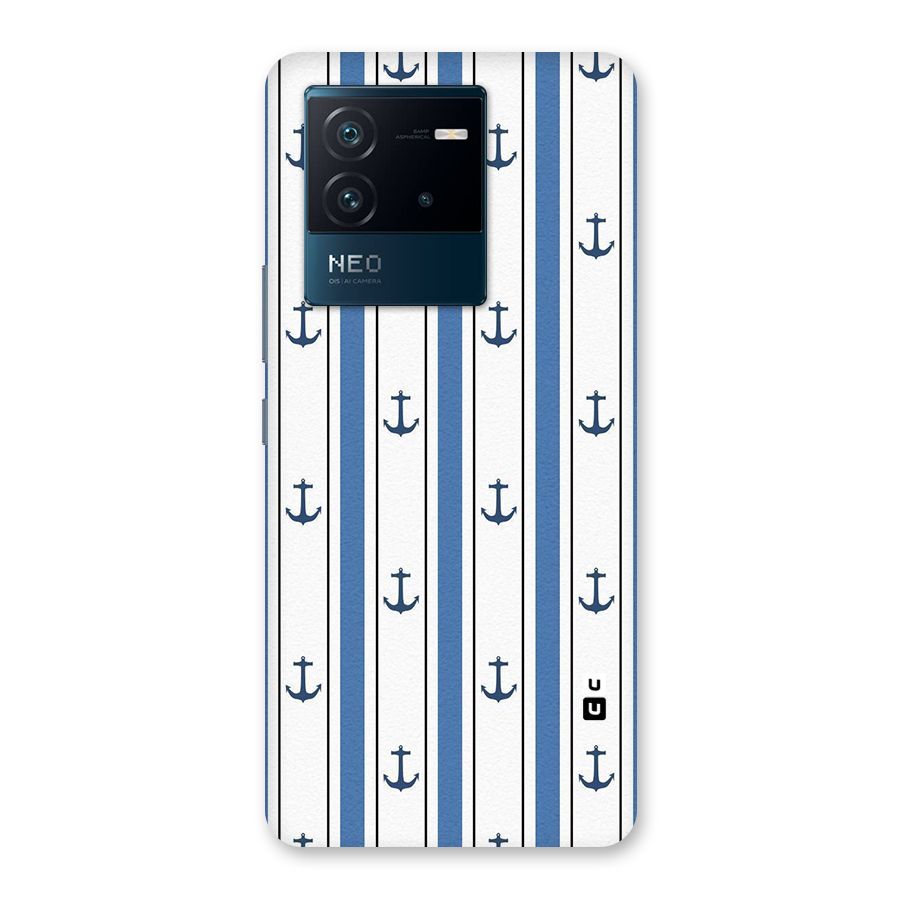 Anchor Stripe Lines Back Case for Vivo iQOO Neo 6 5G