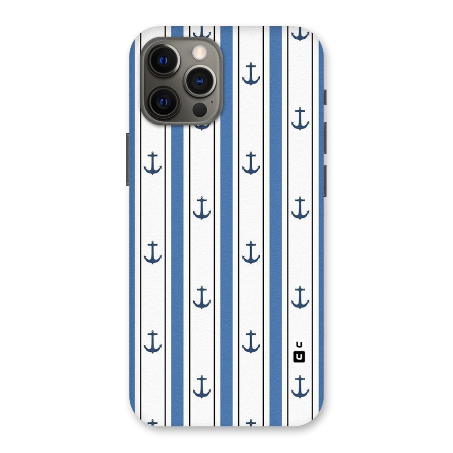 Anchor Stripe Lines Back Case for iPhone 12 Pro Max