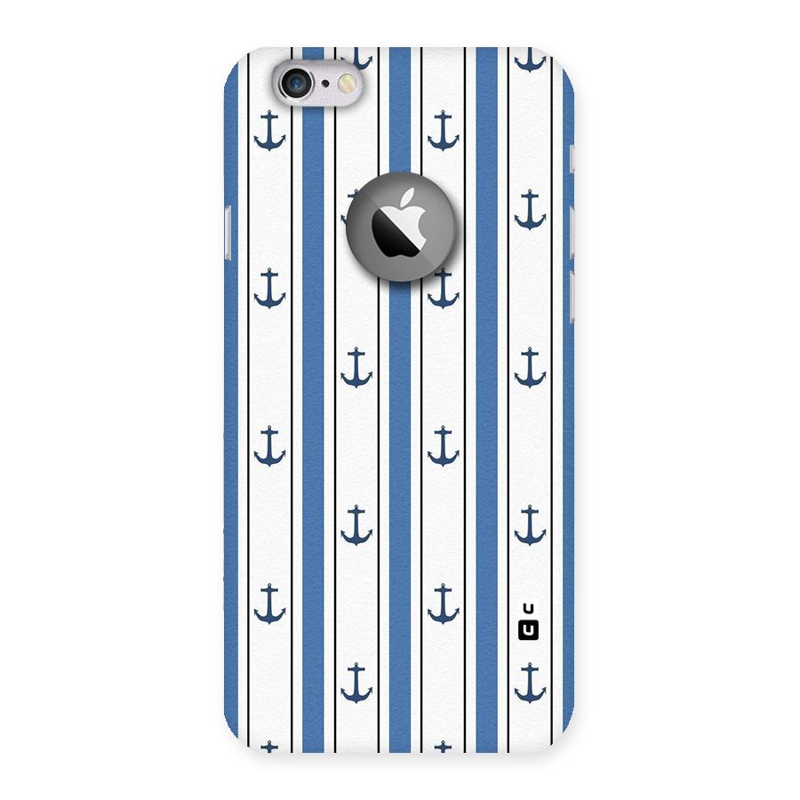 Anchor Stripe Lines Back Case for iPhone 6 Logo Cut