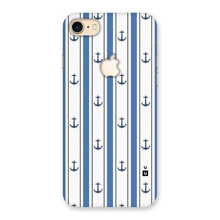 Anchor Stripe Lines Back Case for iPhone 7 Apple Cut