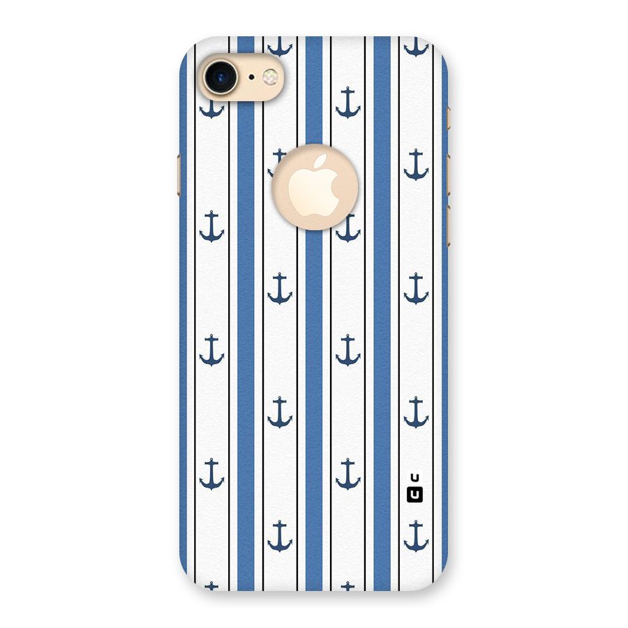 Anchor Stripe Lines Back Case for iPhone 7 Logo Cut