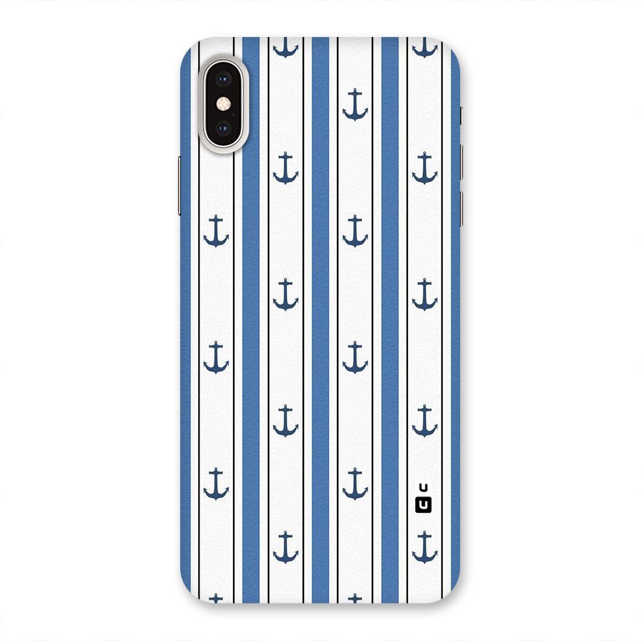 Anchor Stripe Lines Back Case for iPhone XS Max