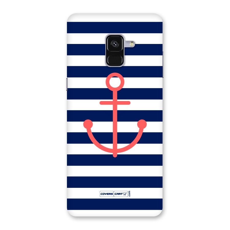 Anchor Stripes Back Case for Galaxy A8 Plus