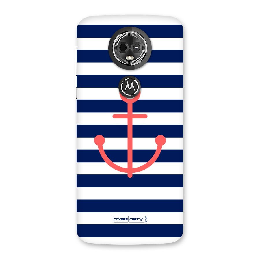 Anchor Stripes Back Case for Moto E5 Plus