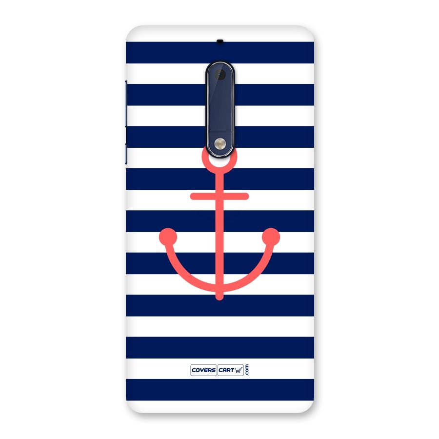 Anchor Stripes Back Case for Nokia 5