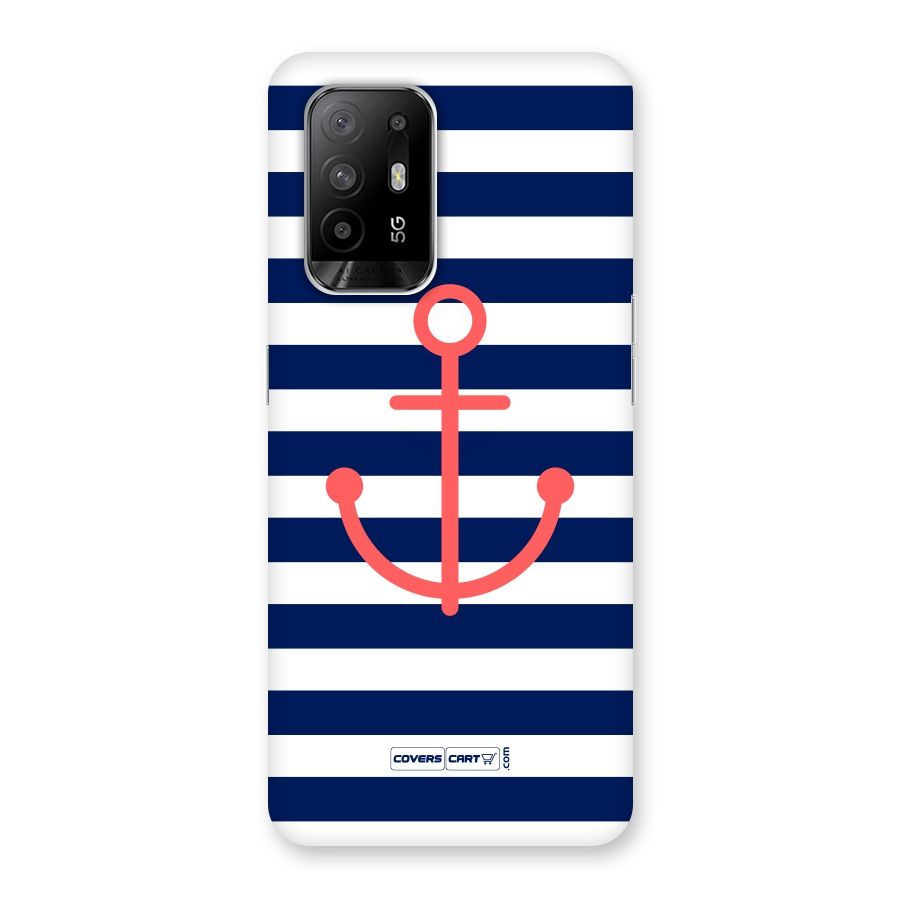 Anchor Stripes Back Case for Oppo F19 Pro Plus 5G