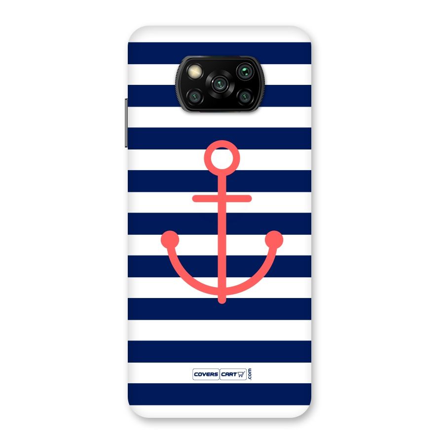 Anchor Stripes Back Case for Poco X3