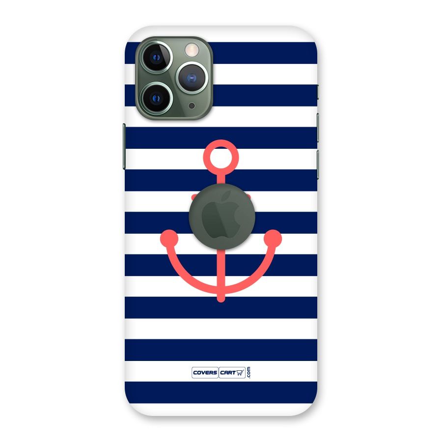 Anchor Stripes Back Case for iPhone 11 Pro Logo  Cut