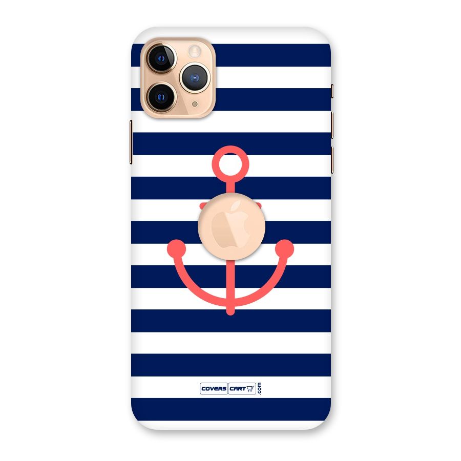 Anchor Stripes Back Case for iPhone 11 Pro Max Logo Cut