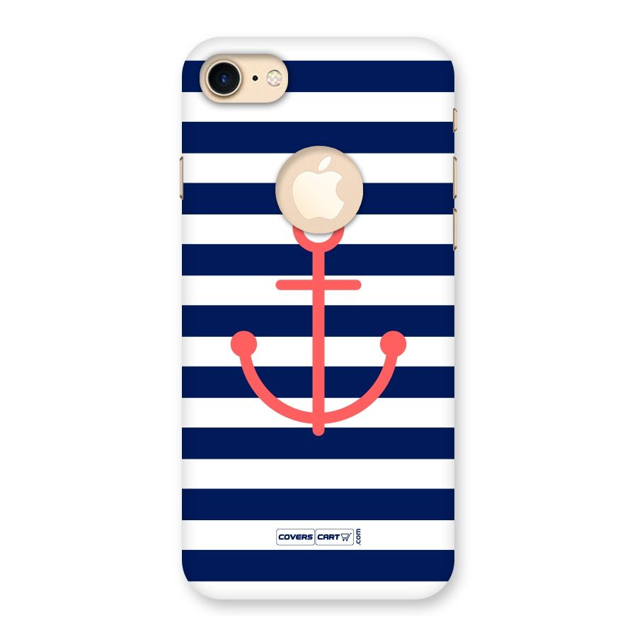 Anchor Stripes Back Case for iPhone 7 Logo Cut