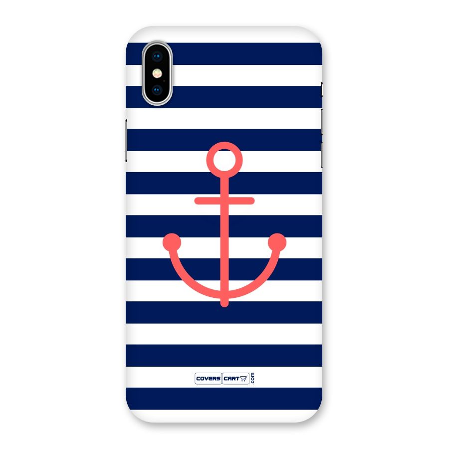 Anchor Stripes Back Case for iPhone XS