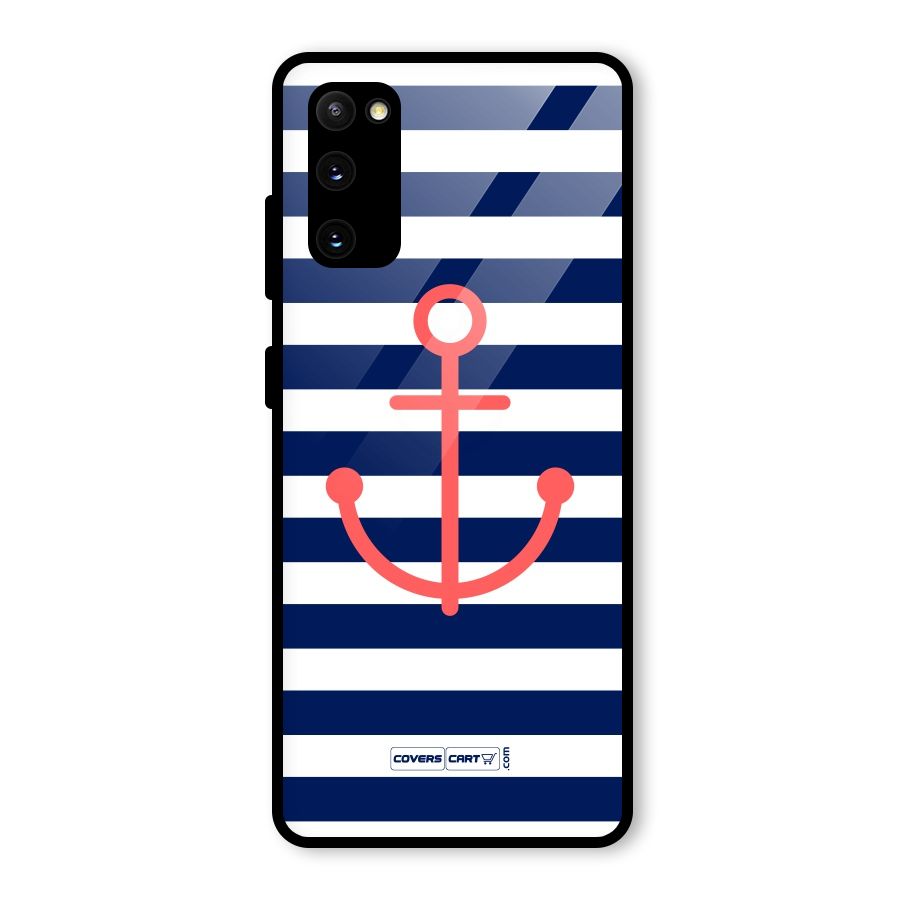 Anchor Stripes Glass Back Case for Galaxy S20 FE 5G