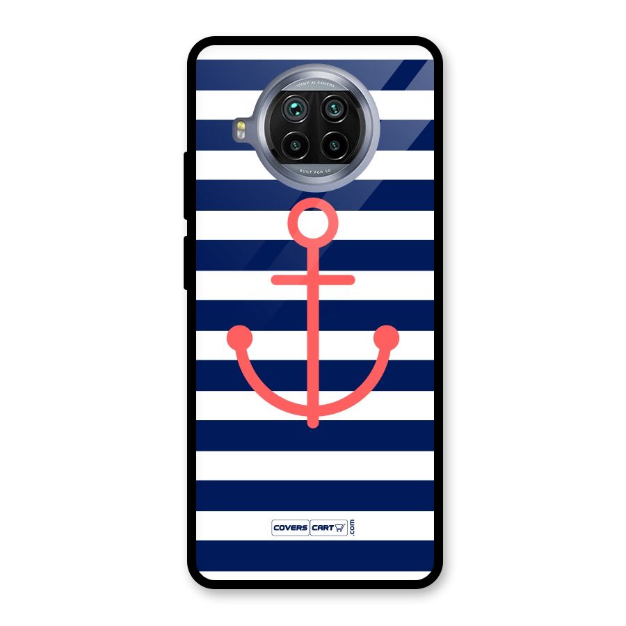 Anchor Stripes Glass Back Case for Mi 10i