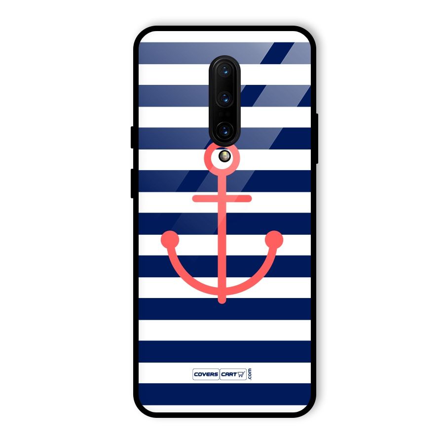 Anchor Stripes Glass Back Case for OnePlus 7 Pro