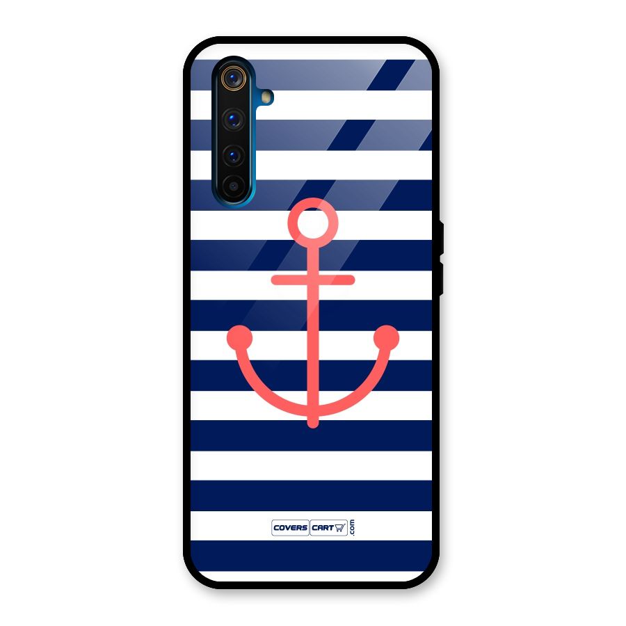 Anchor Stripes Glass Back Case for Realme 6 Pro