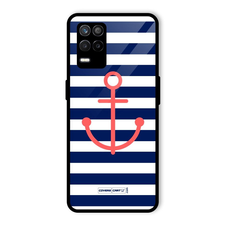 Anchor Stripes Glass Back Case for Realme 9 5G