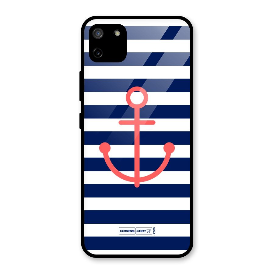 Anchor Stripes Glass Back Case for Realme C11