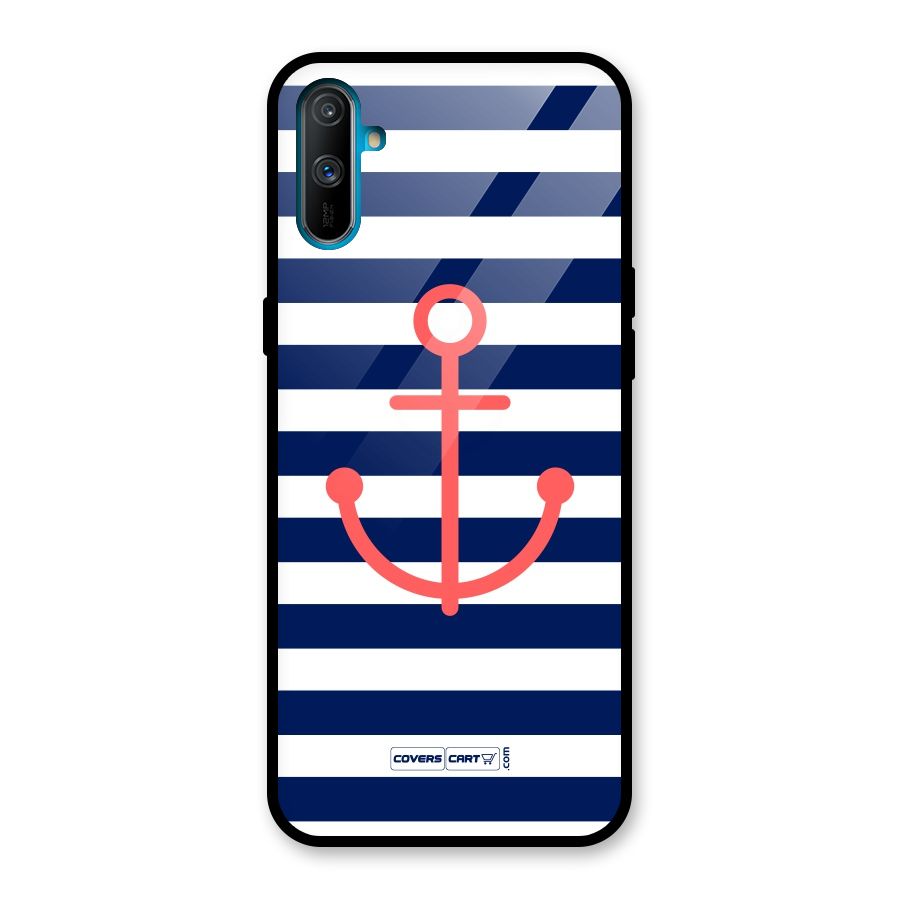 Anchor Stripes Glass Back Case for Realme C3