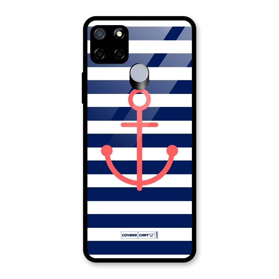 Anchor Stripes Glass Back Case for Realme Narzo 20