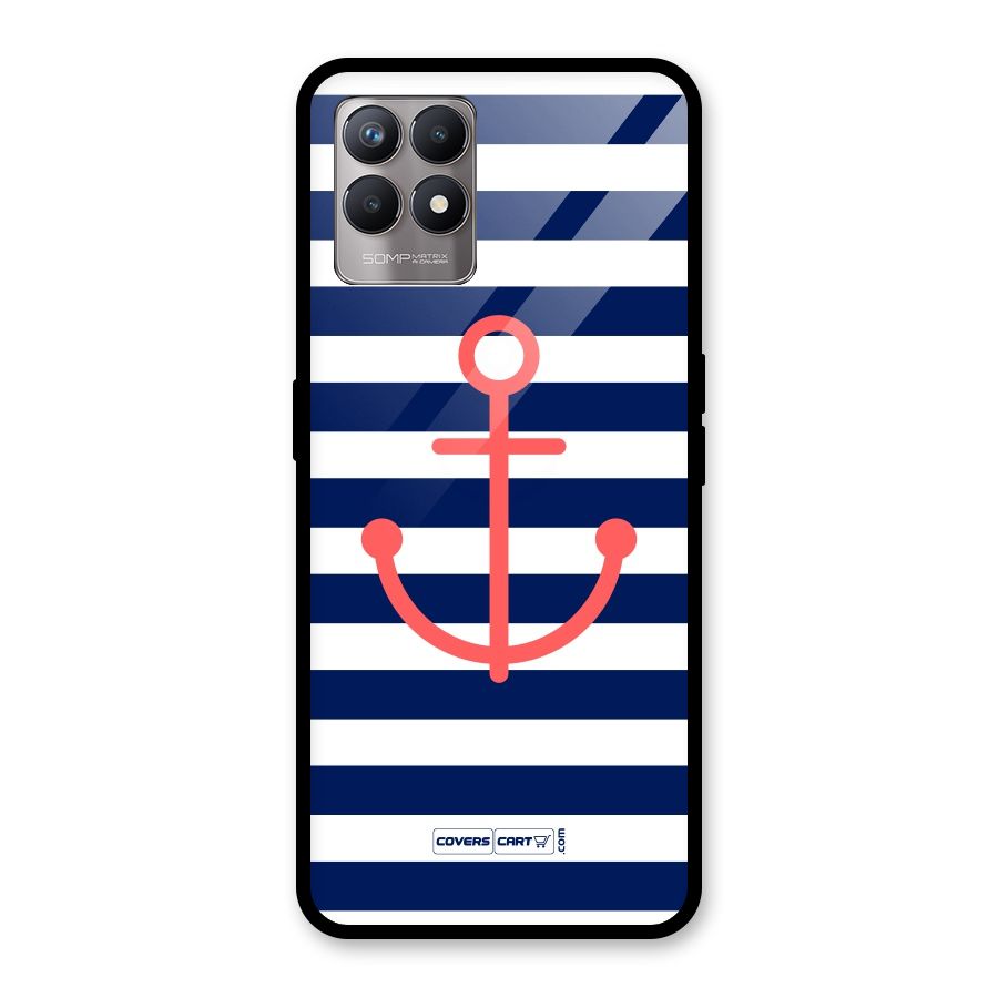 Anchor Stripes Glass Back Case for Realme Narzo 50