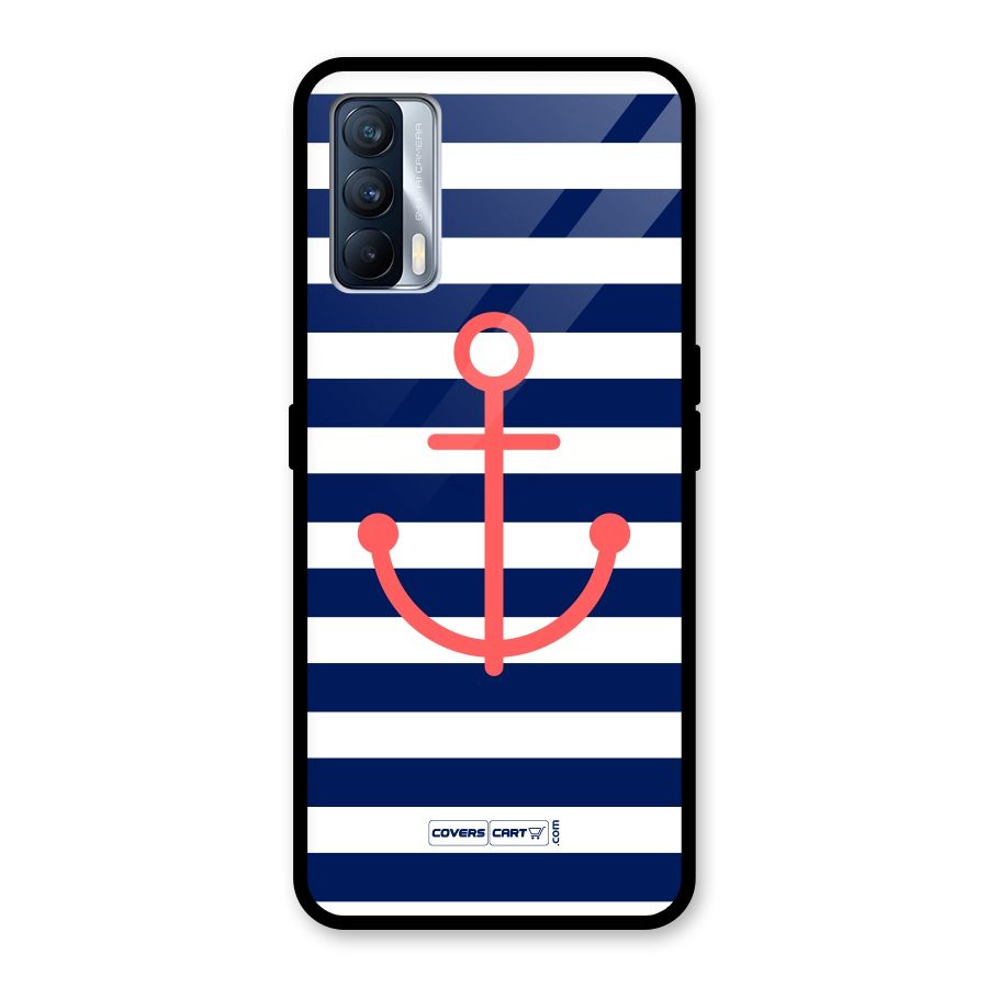 Anchor Stripes Glass Back Case for Realme X7