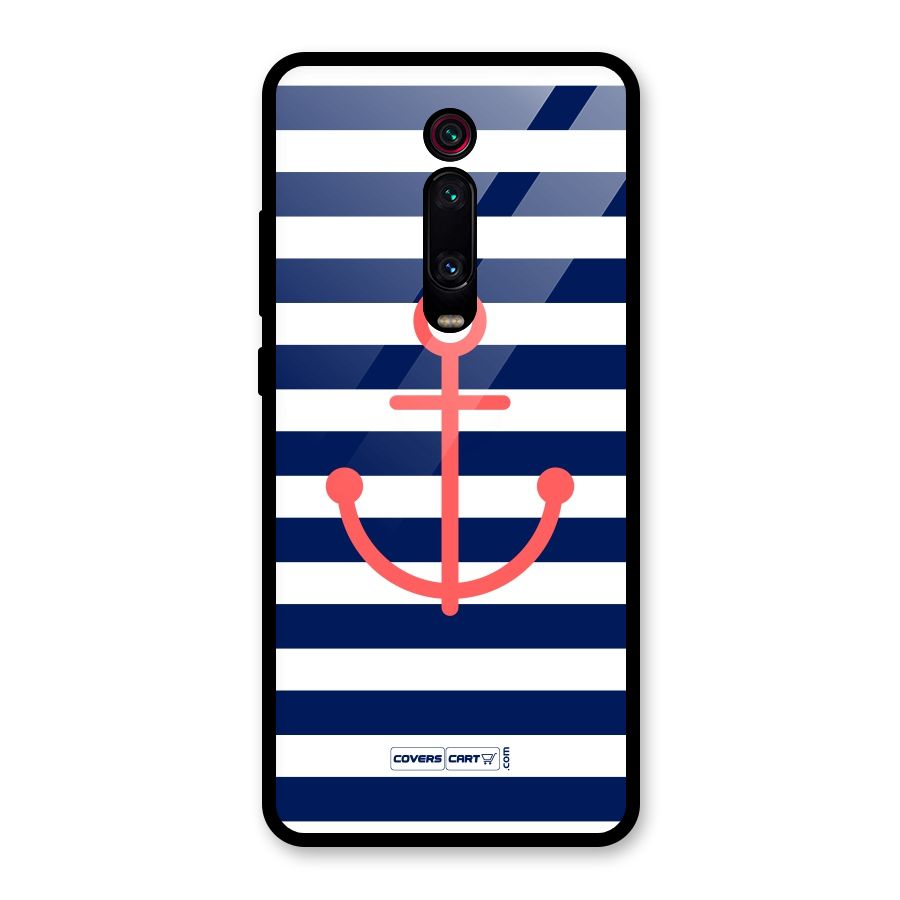 Anchor Stripes Glass Back Case for Redmi K20 Pro