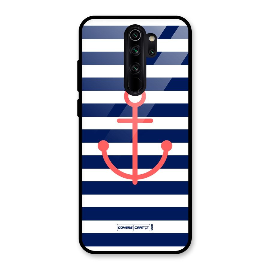 Anchor Stripes Glass Back Case for Redmi Note 8 Pro