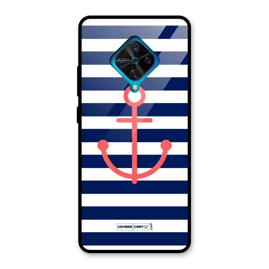 Anchor Stripes Glass Back Case for Vivo S1 Pro