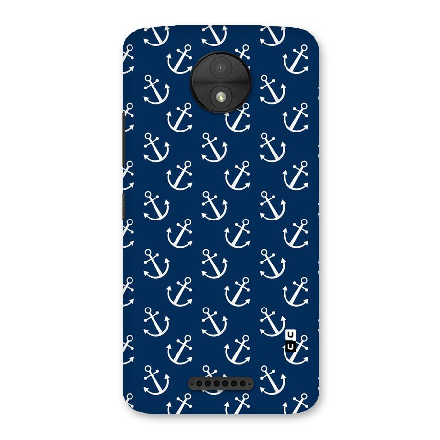 Anchor Zig Pattern Back Case for Moto C