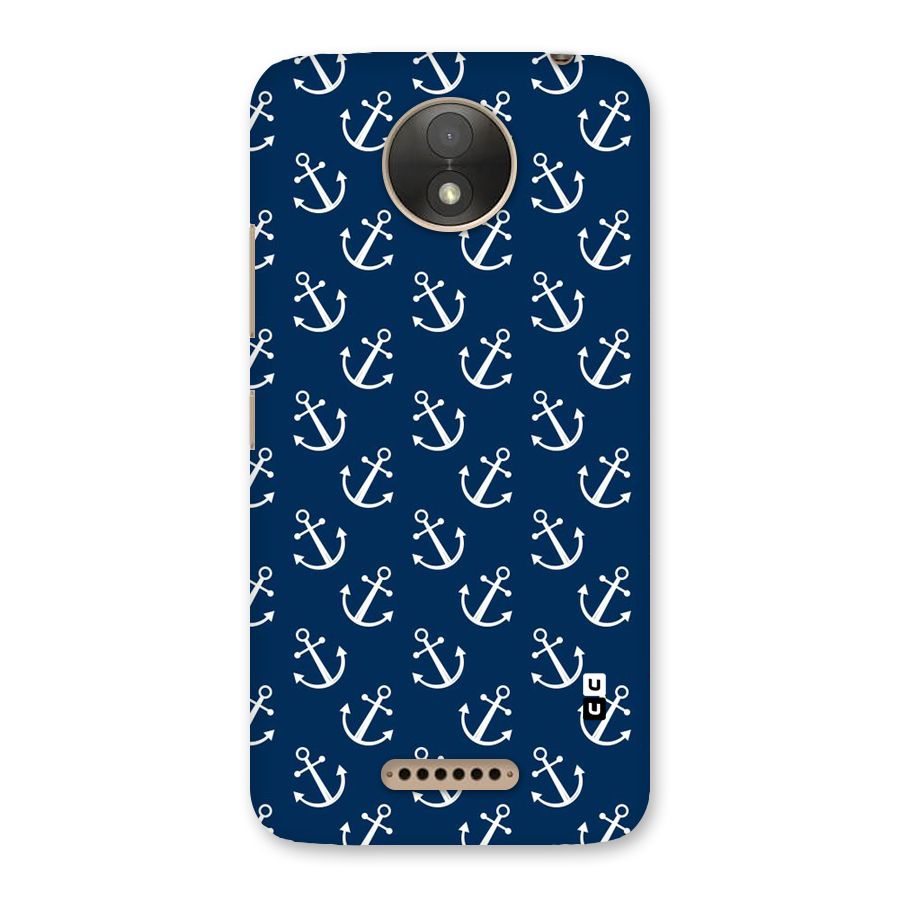 Anchor Zig Pattern Back Case for Moto C Plus