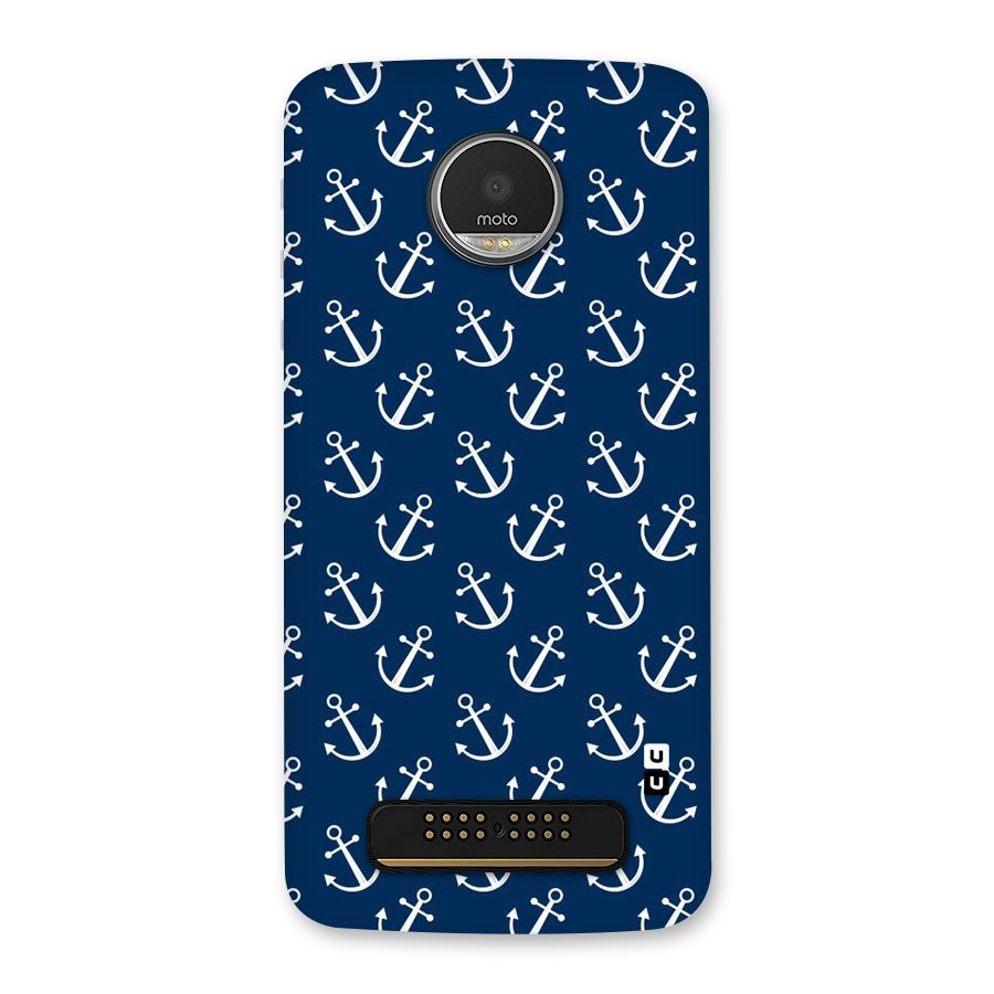 Anchor Zig Pattern Back Case for Moto Z Play