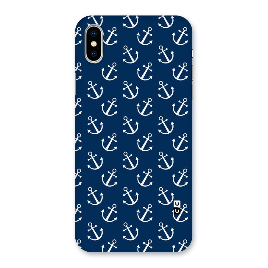 Anchor Zig Pattern Back Case for iPhone X