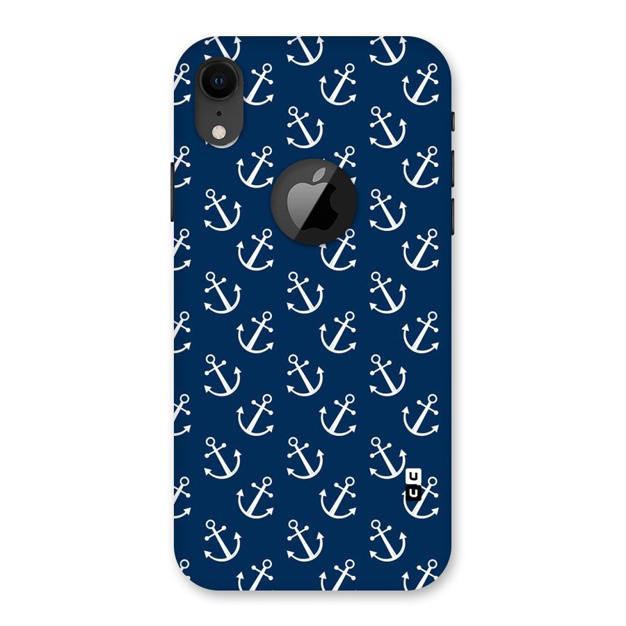 Anchor Zig Pattern Back Case for iPhone XR Logo Cut