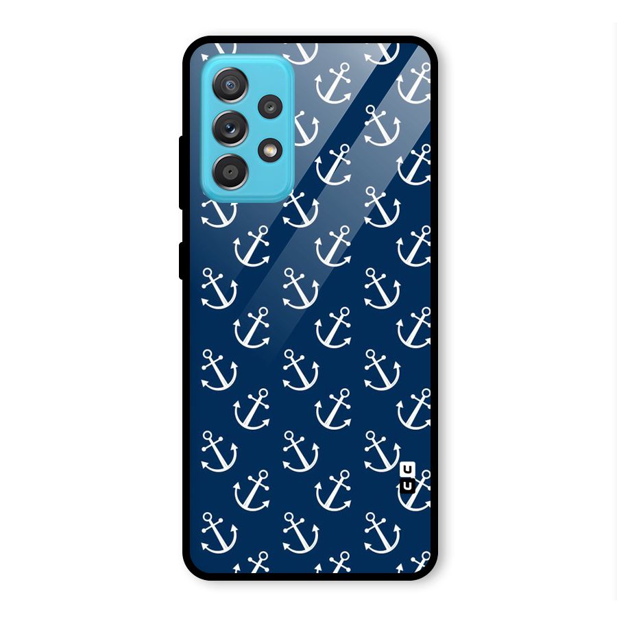 Anchor Zig Pattern Glass Back Case for Galaxy A52s 5G