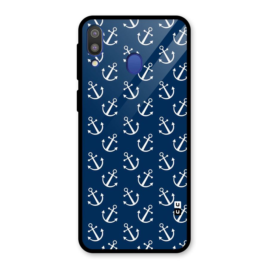 Anchor Zig Pattern Glass Back Case for Galaxy M20