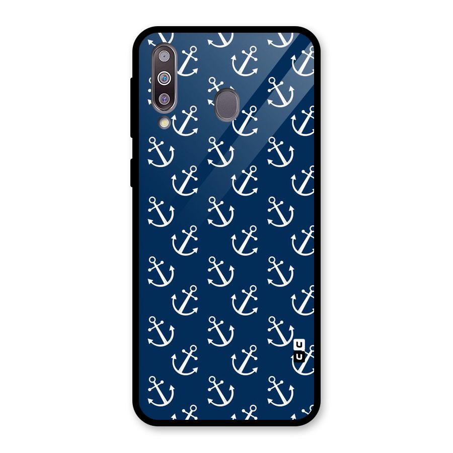 Anchor Zig Pattern Glass Back Case for Galaxy M30