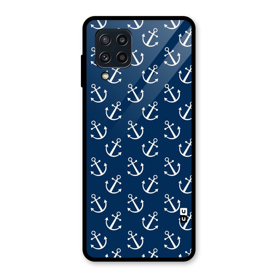 Anchor Zig Pattern Glass Back Case for Galaxy M32