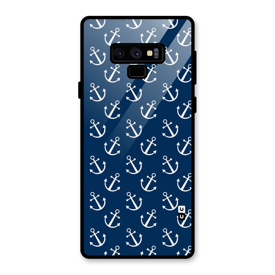 Anchor Zig Pattern Glass Back Case for Galaxy Note 9