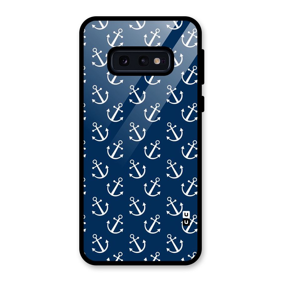 Anchor Zig Pattern Glass Back Case for Galaxy S10e