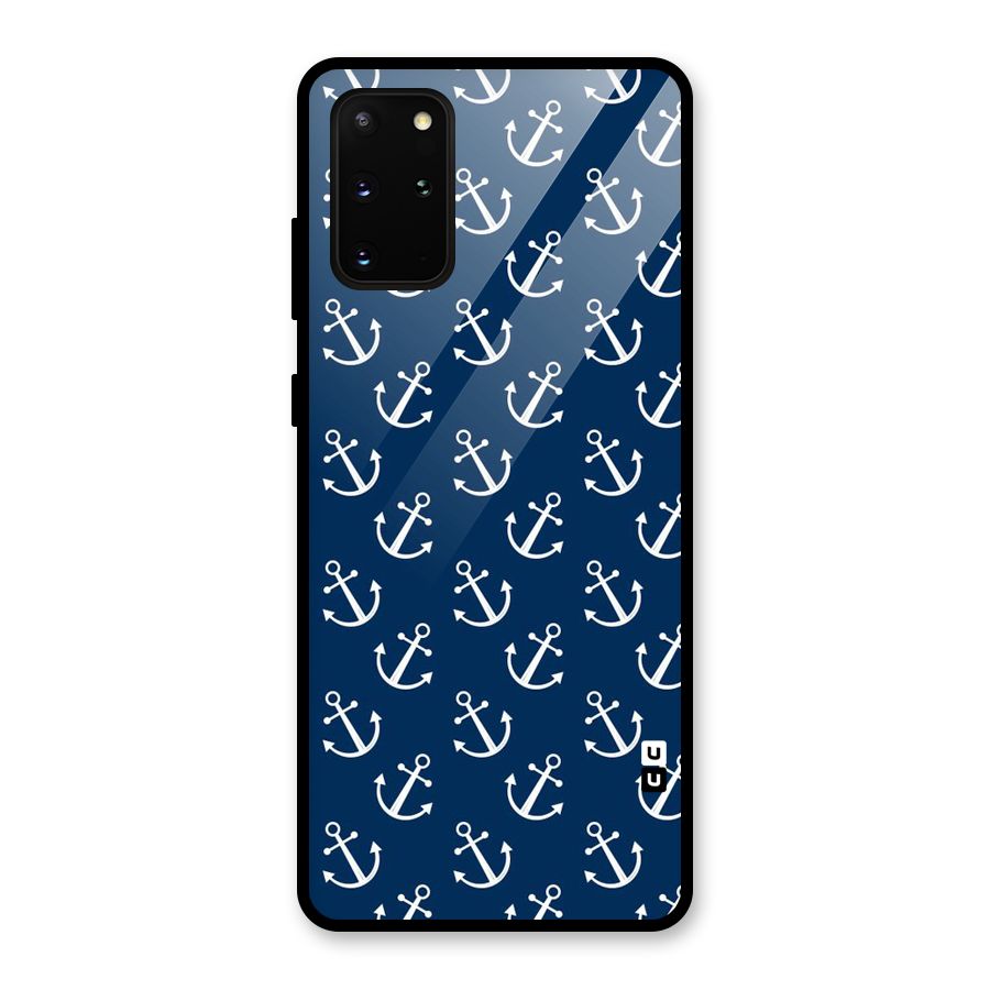 Anchor Zig Pattern Glass Back Case for Galaxy S20 Plus