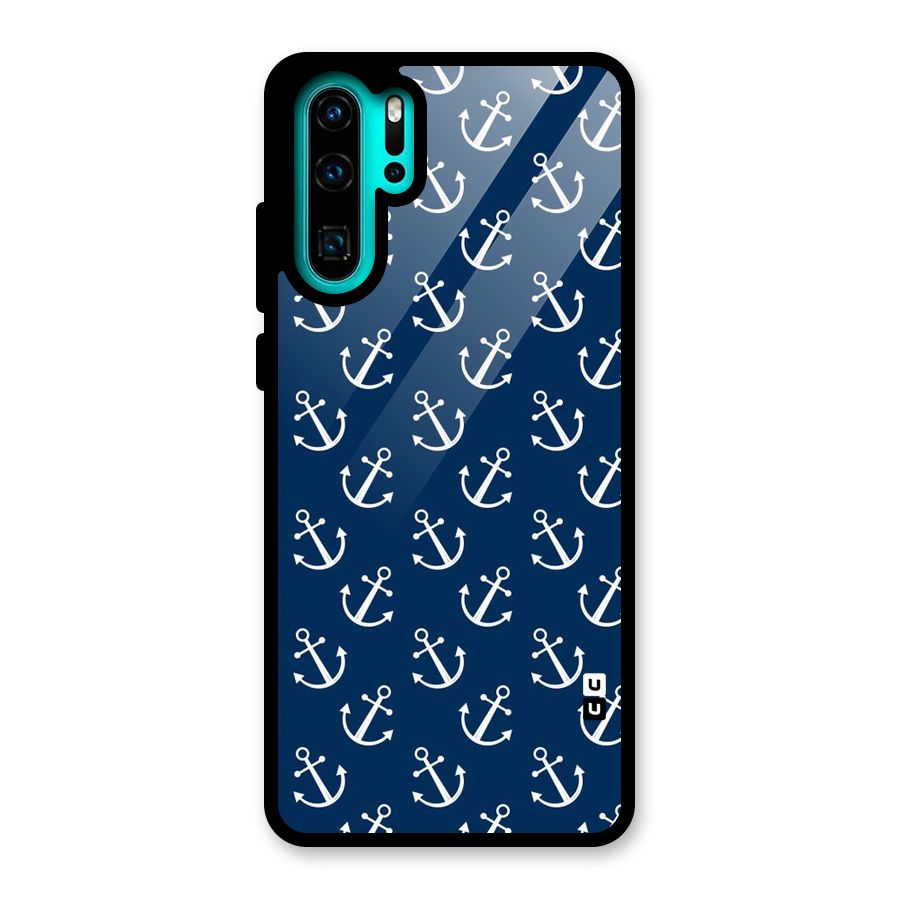 Anchor Zig Pattern Glass Back Case for Huawei P30 Pro