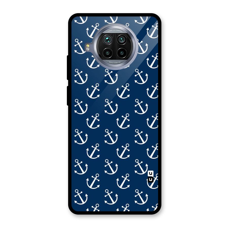 Anchor Zig Pattern Glass Back Case for Mi 10i